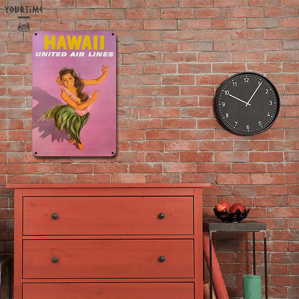 Bảng Kim Loại Hình Chữ Nhật Treo Tường Trang Trí Quán Bar Phong Cách Vintage