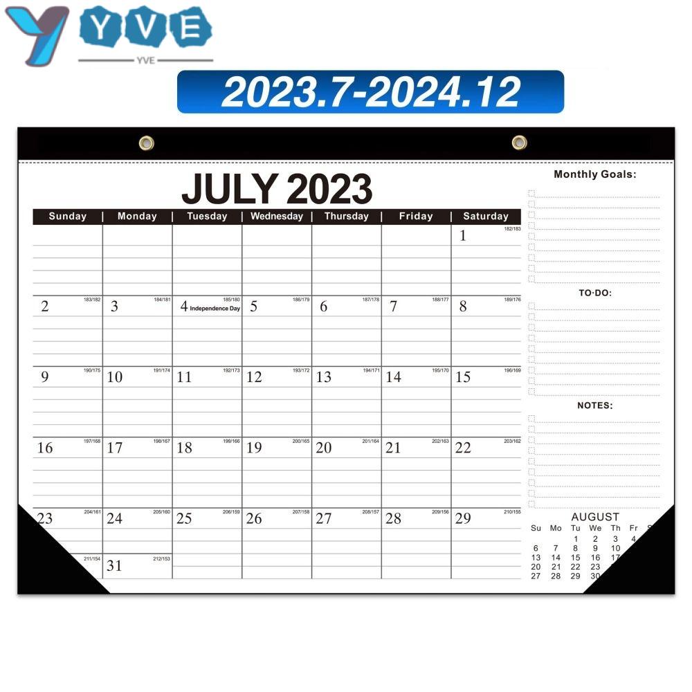Lịch Giấy Ghi Kế Hoạch Năm 2023-2024 18 Tháng Treo Tường Trang Trí Văn Phòng