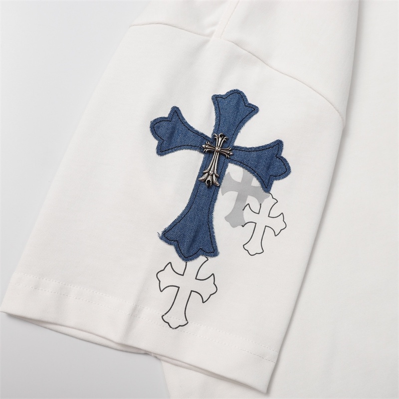 C-h &amp; rome- H &amp; ear &amp; ts-Áo Thun Tay Ngắn In Phần Cứng Công Nghiệp Nặng In Họa Tiết Thập Giá Thời Trang