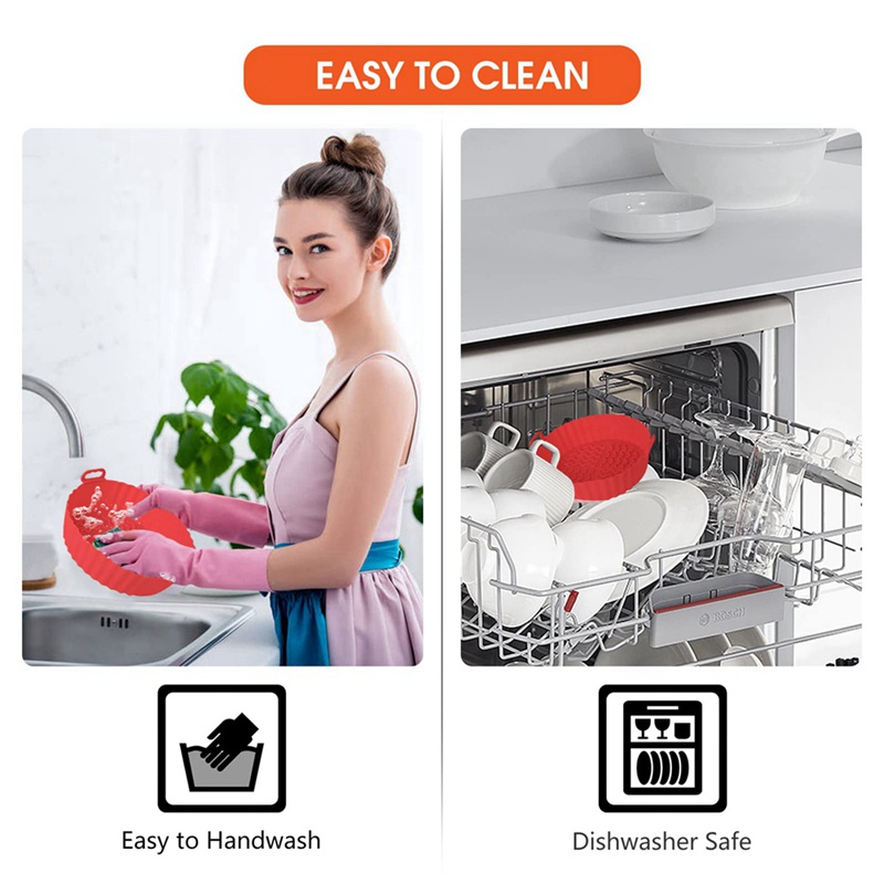 Set 2 Miếng Lót Nồi Chiên Không Dầu Bằng Silicone Tiện Dụng