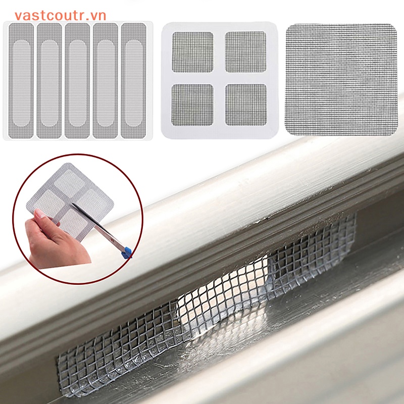 Bộ 10 Miếng Dán Sửa Chữa Màn Cửa Sổ Chống Muỗi Và Côn Trùng Tiện Dụng