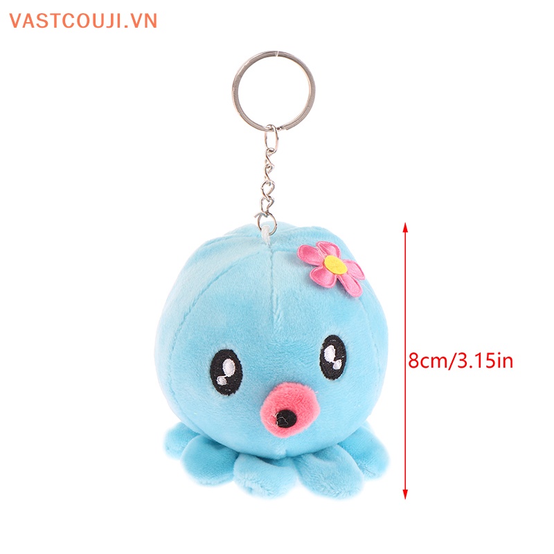 Móc Khóa Hình Bạch Tuộc Nhồi Bông Đáng Yêu