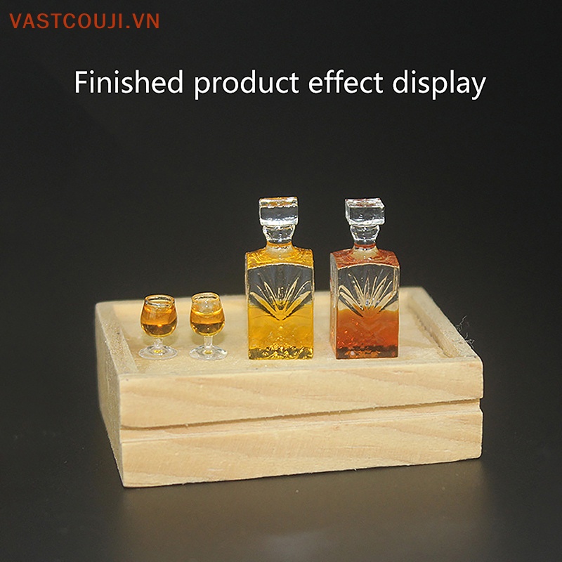 Khuôn Silicon Làm Chai Rượu Vang Trang Trí Nhà Búp Bê Tỉ Lệ 1: 12