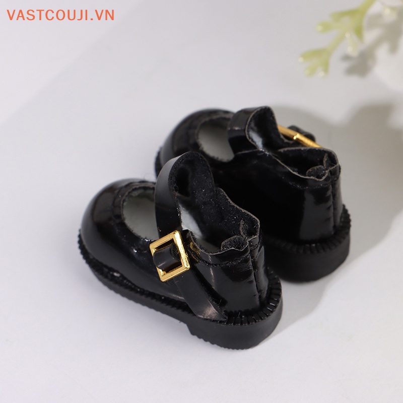 Giày Da Búp Bê VASTJI Màu Đen