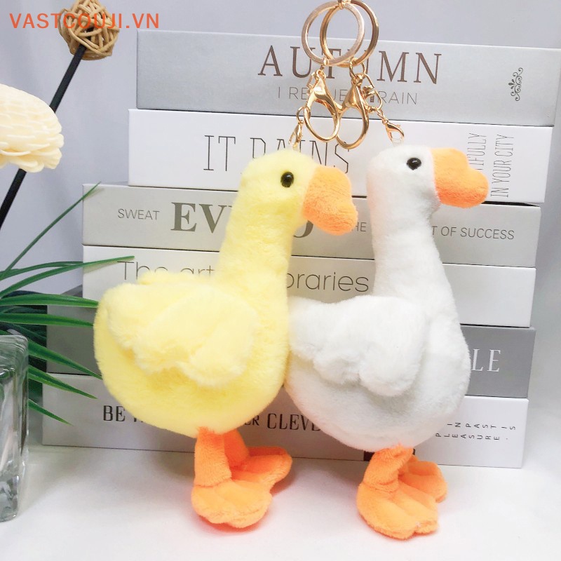 Móc Khóa Ngỗng Nhồi Bông Màu Vàng Dễ Thương