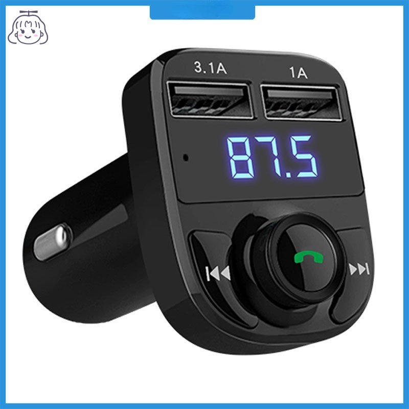 Tẩu Sạc USB Kép Kết Nối Bluetooth FM MP3 Phát Hiện Điện Áp Cho Xe Hơi