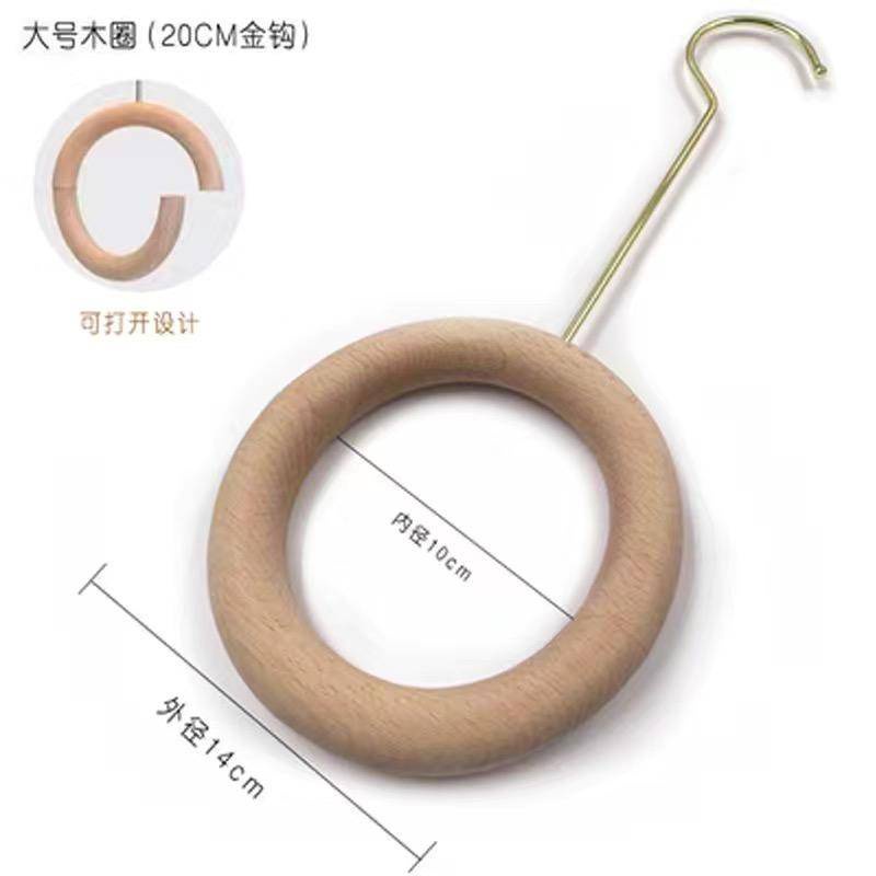 Phụ Kiện Móc Treo Khăn Choàng / Túi Xách Hình Tròn Chữ S Bằng Gỗ Dùng Làm Đạo Cụ Chụp Ảnh