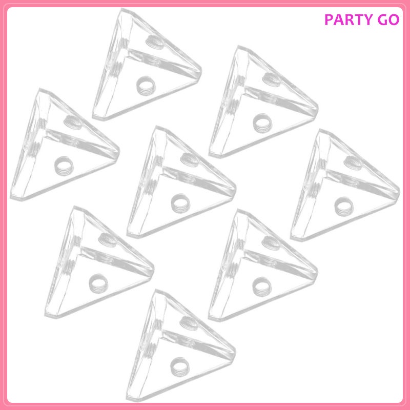 Set 8 Khóa Cố Định Kệ Tủ Bằng Acrylic Trong Suốt Kích Thước 2.5X2.5CM