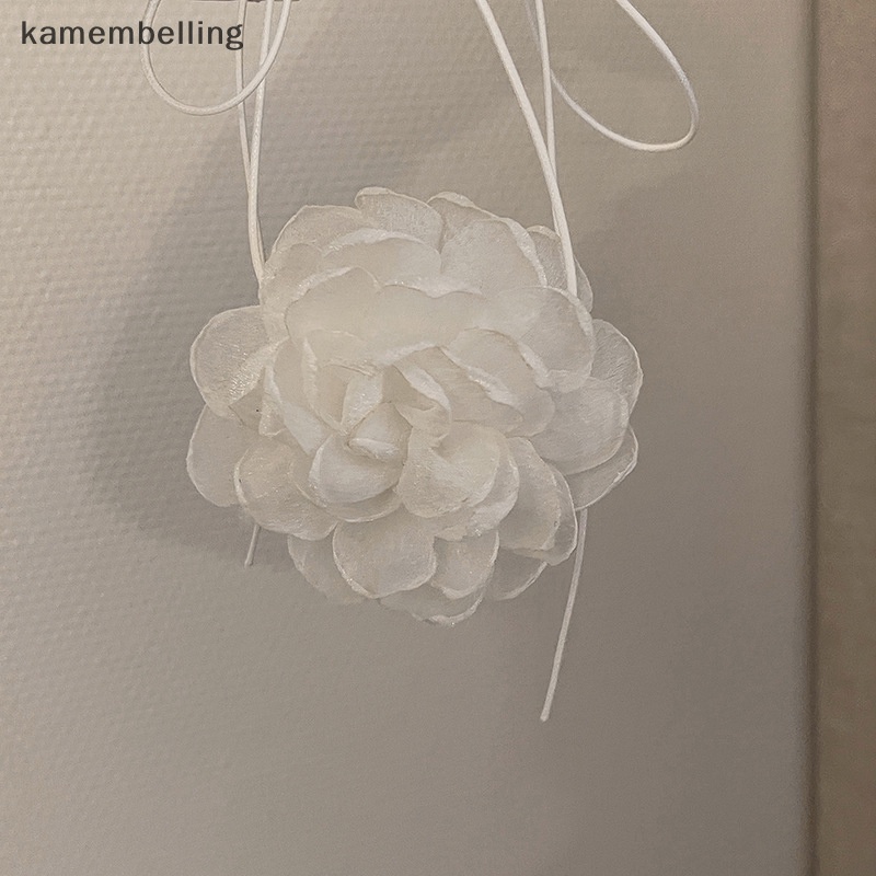 Vòng cổ Hoa Trà Đen Trắng Lãng Mạn Cho Nữ