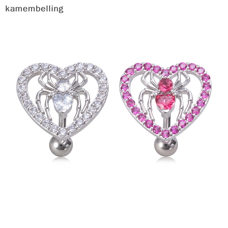 Kamembelling Khuyên Rốn Bằng Thép Hình Trái Tim / Nhện Quyến Rũ Cho Nữ