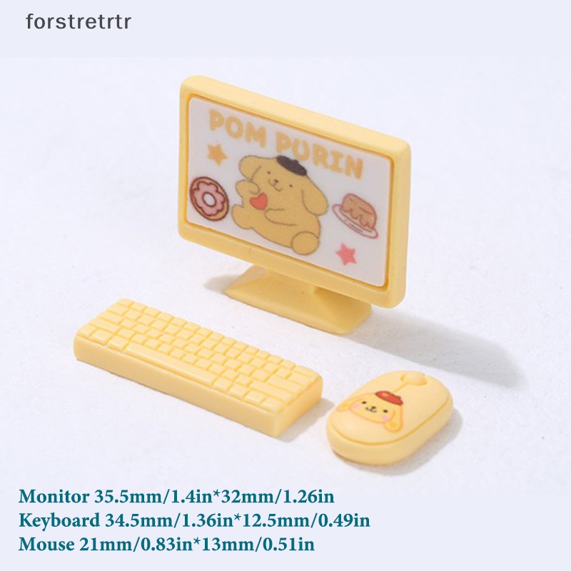 Bộ Bàn Phím + Chuột + Màn Hình Mini Trang Trí Nhà Búp Bê