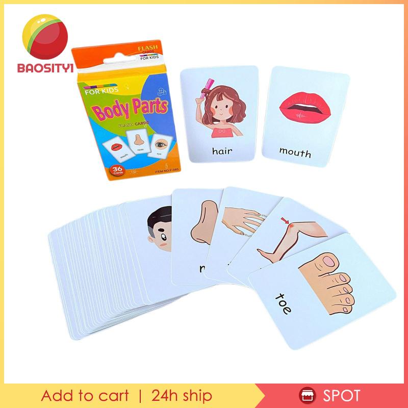 [Baosity1] Bộ 36 Thẻ Đồ Chơi Đánh Dấu Thẻ Ghi Chú Cho Bé