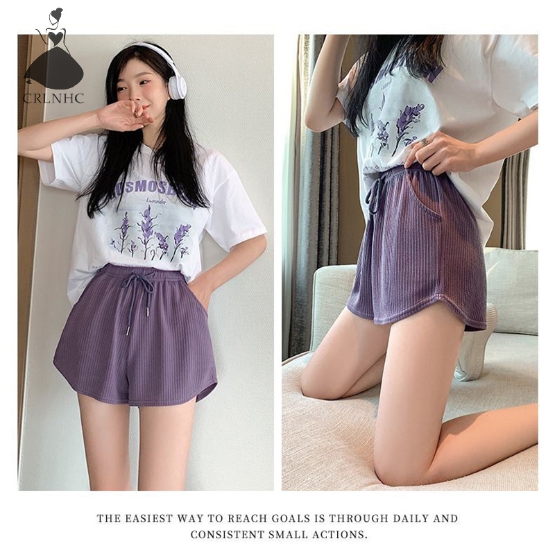 Quần Short Thể Thao Lưng Cao Ống Rộng Thời Trang Mùa Hè 2023 Cho Nữ