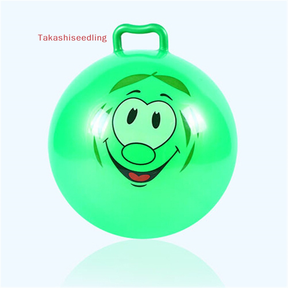 (Takashiseedling) Đồ Chơi Bóng Nhảy Bơm Hơi Có Tay Cầm Vui Nhộn Ngoài Trời Cho Bé