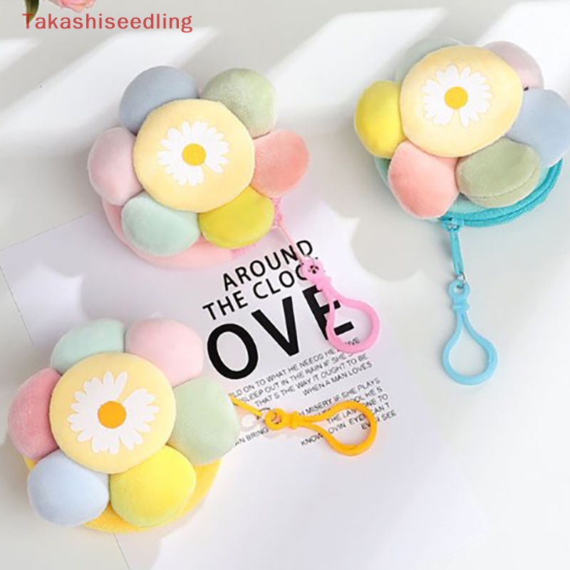 1 Túi Đựng Tai Nghe / Tiền Xu / Chìa Khóa Họa Tiết Hoa Cúc Nhỏ Màu Kẹo Sáng Tạo