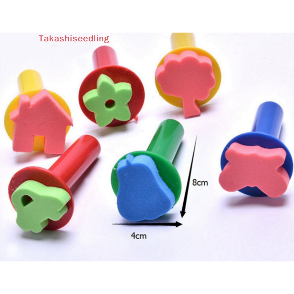 Set 6 Cọ Xốp Vẽ Tranh DIY Cho Bé