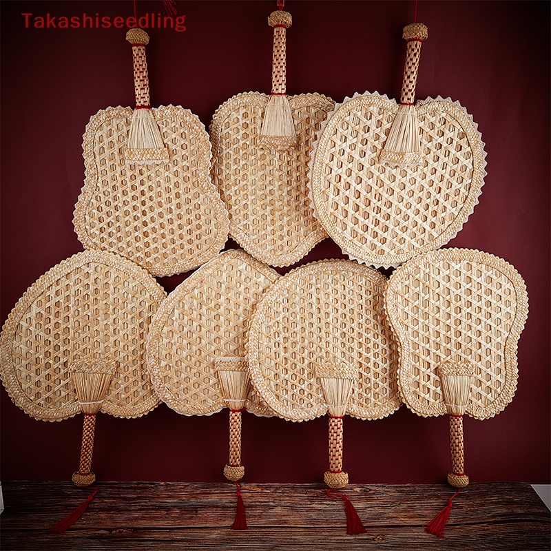 (Takashiseedling) Quạt Đan Rơm Thủ Công Thân Thiện Với Môi Trường Tự Nhiên Mùa Hè