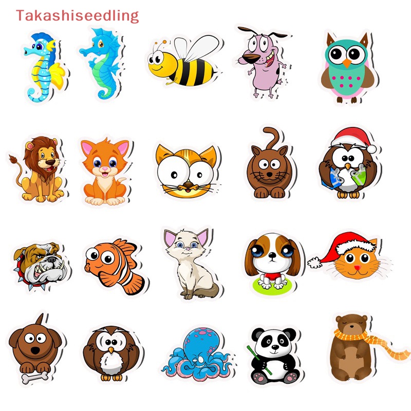 Set 50 Miếng Dán Trang Trí Tủ Lạnh / Laptop / Ván Trượt / Ván Trượt Chống Thấm Nước Họa Tiết Hoạt