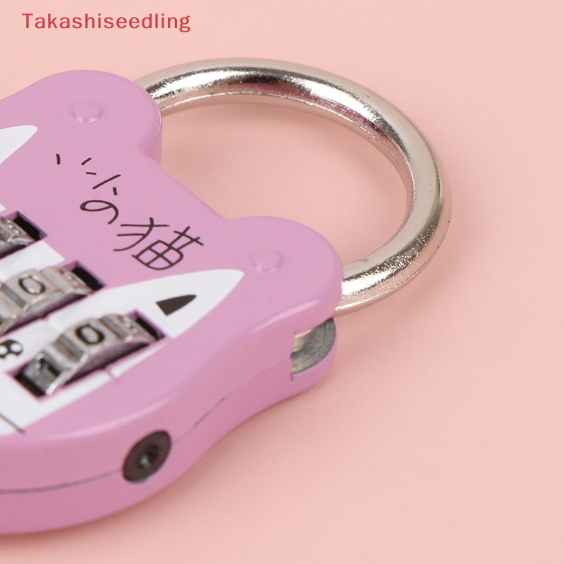 Ổ Khóa Mật Khẩu Mini Chống Trộm Hình Mèo Dễ Thương Độ Chính Xác Cao Tiện Dụng Mang Theo Du Lịch