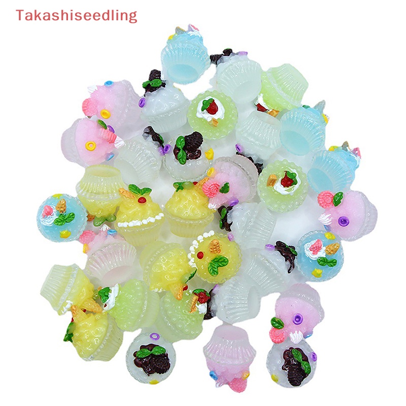 Set 2 Ly Kem Mini Màu Sắc Dạ Quang Trang Trí Tiểu Cảnh