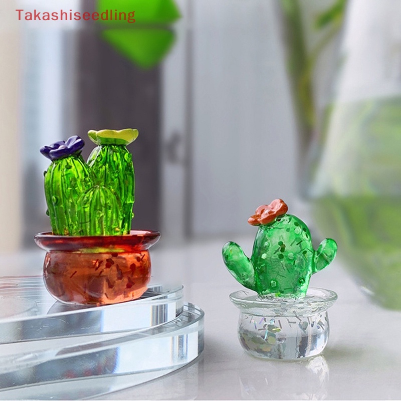 Set 4 Đồ trang trí Cây Xương Rồng Tỉ Lệ 1: 12 Trang Trí Tiểu Cảnh / Nhà Búp Bê