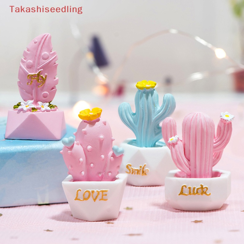 Set 10 Mô Hình Cây Xương Rồng Bằng Nhựa Resin Dễ Thương Dùng Trang Trí