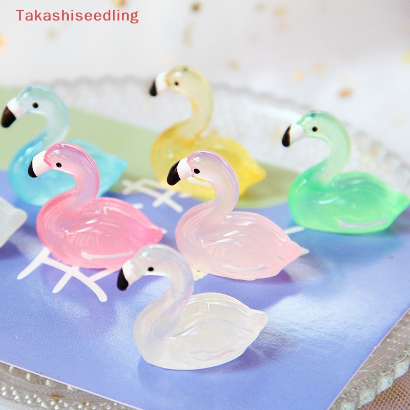 (Takashiseedling) Tượng Thiên Nga Ba Chiều Mini Dạ Quang Trang Trí Mạng cygnet