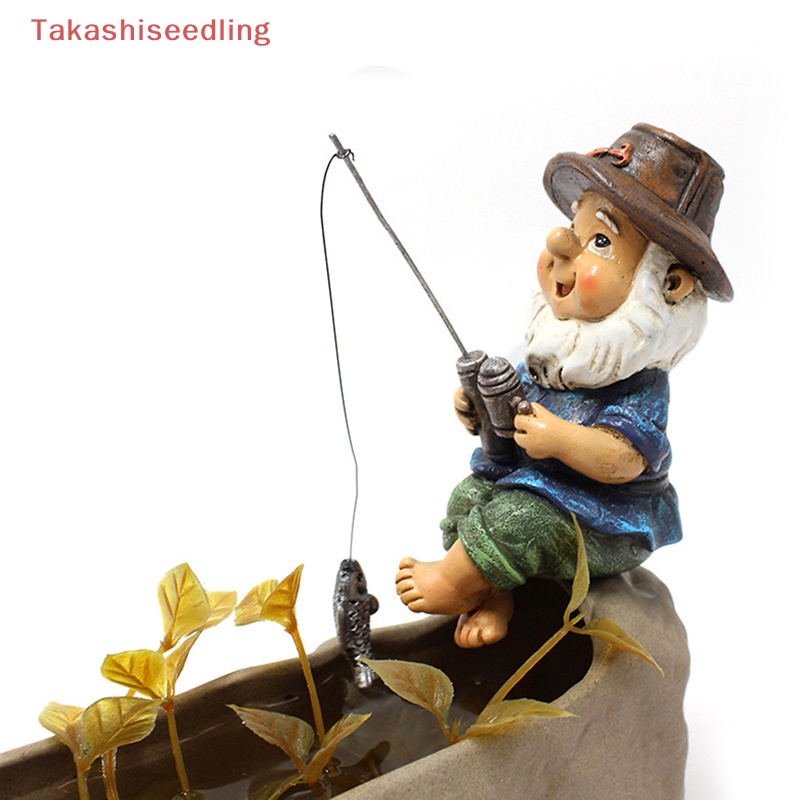 Đồ trang trí Gnome Mini Bằng Nhựa Resin Vui Nhộn Trang Trí Sân Vườn