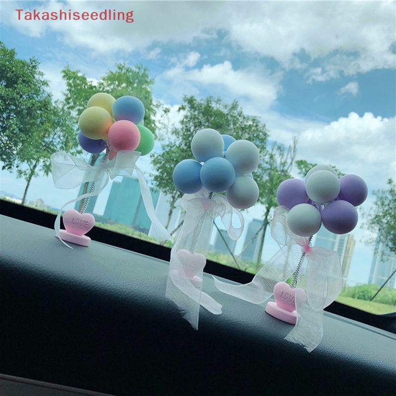 (Takashiseedling) Đồ Chơi Bong Bóng Trang Trí Bảng Điều Khiển Xe Hơi Đầu Lắc Lò Xo