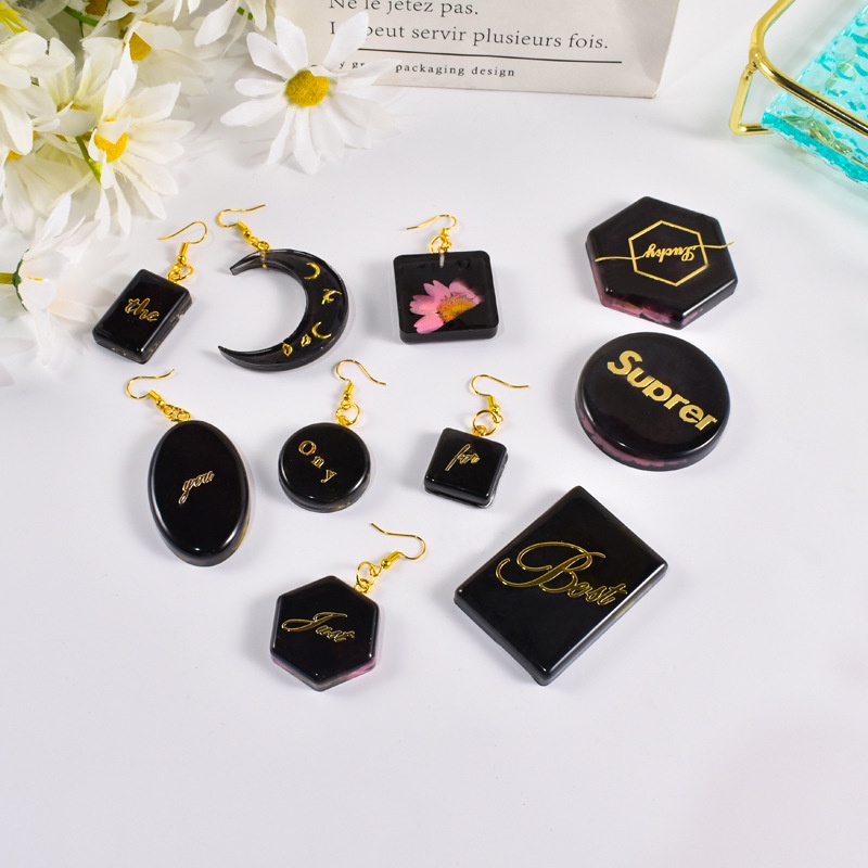 [8 Phong Cách] Mặt Vòng cổ / Móc Khóa / Mặt Trăng / Ngôi Sao Hình Vuông / Trái Tim Bằng Silicone Làm