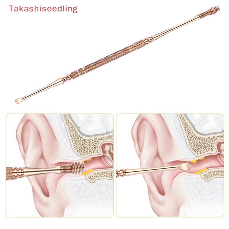 Dụng Cụ Lấy Ráy Tai Bằng Thép Không Gỉ Thiết Kế Hai Đầu Xoắn Ốc