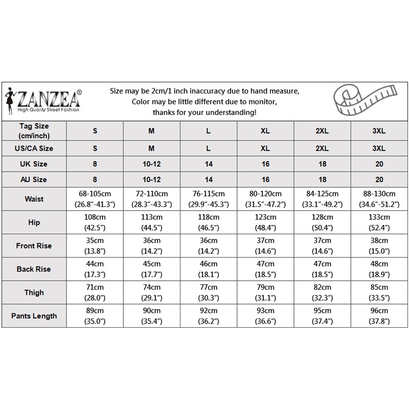 Zanzea Quần Dài Lưng Thun Rút Dây Màu Trơn Thời Trang Cho Nữ