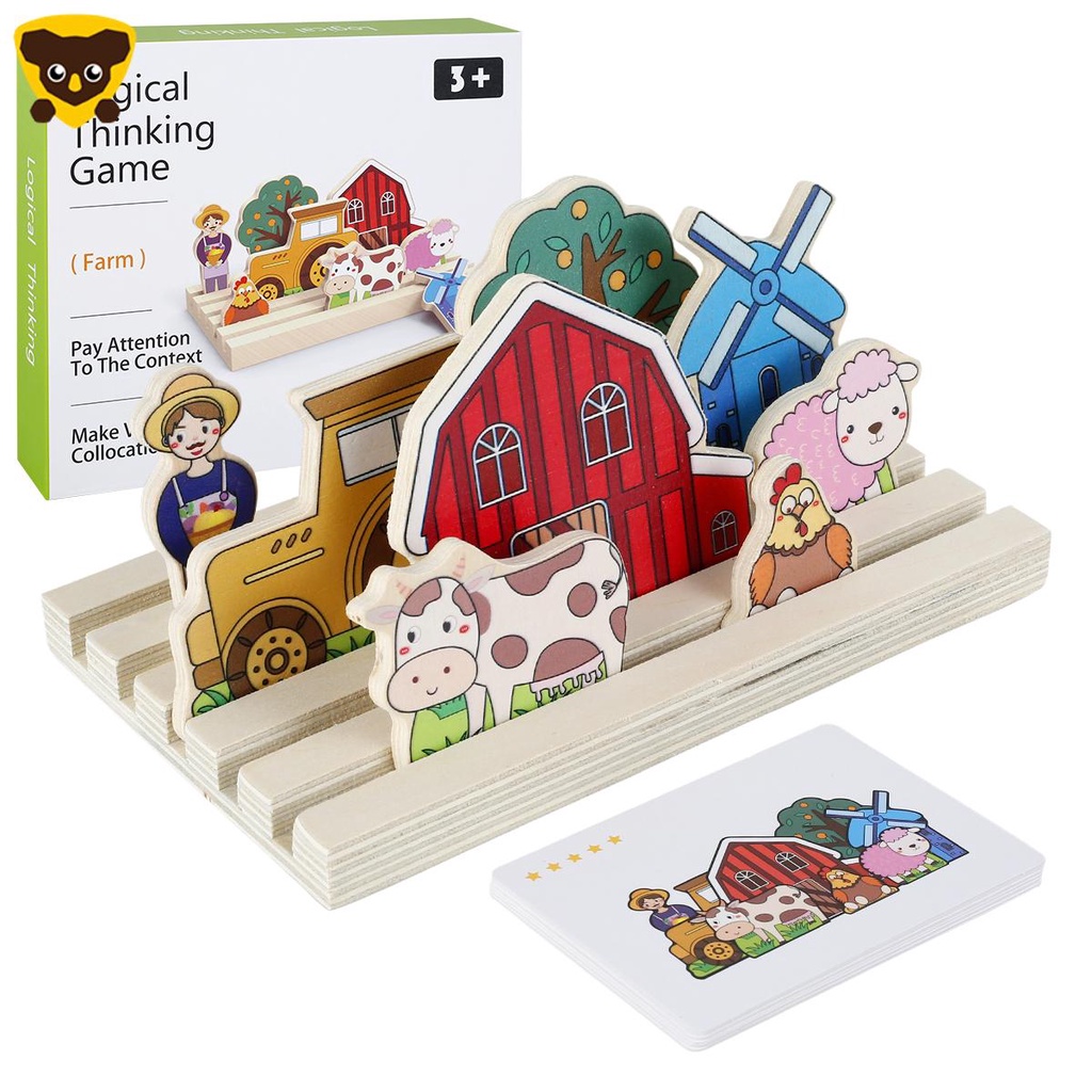 Đồ Chơi Xếp Hình Nông Trại Bằng Gỗ Phân Loại Vui Nhộn Giáo Dục Cho Bé SHOPCYC5619