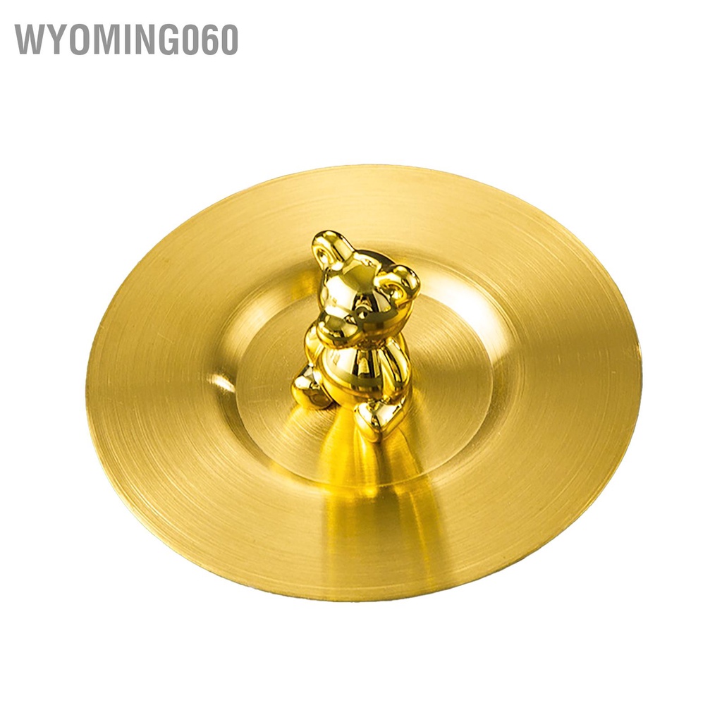 Wyoming060 Hình Gấu Dễ Thương Nắp Cốc Bằng Thép Không Gỉ Chống Bụi Các Cạnh Tròn Bề Mặt Bóng Nghệ Thuật Cho Thủy Tinh