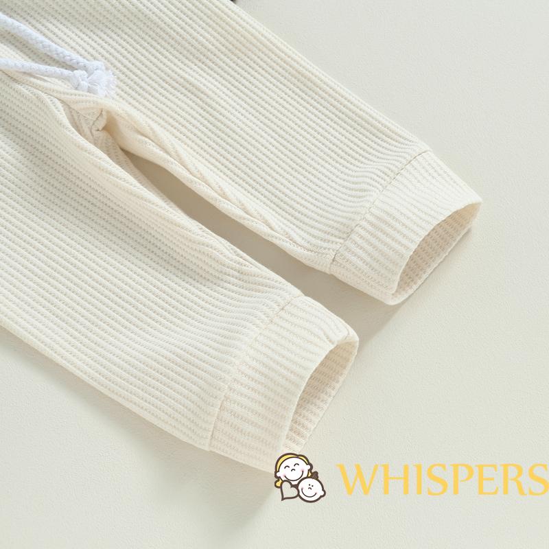 Set Đồ 2 Món Gồm Áo Sweater Tay Dài Thêu Chữ Waffle Và Quần Co Giãn Cho Bé Trai