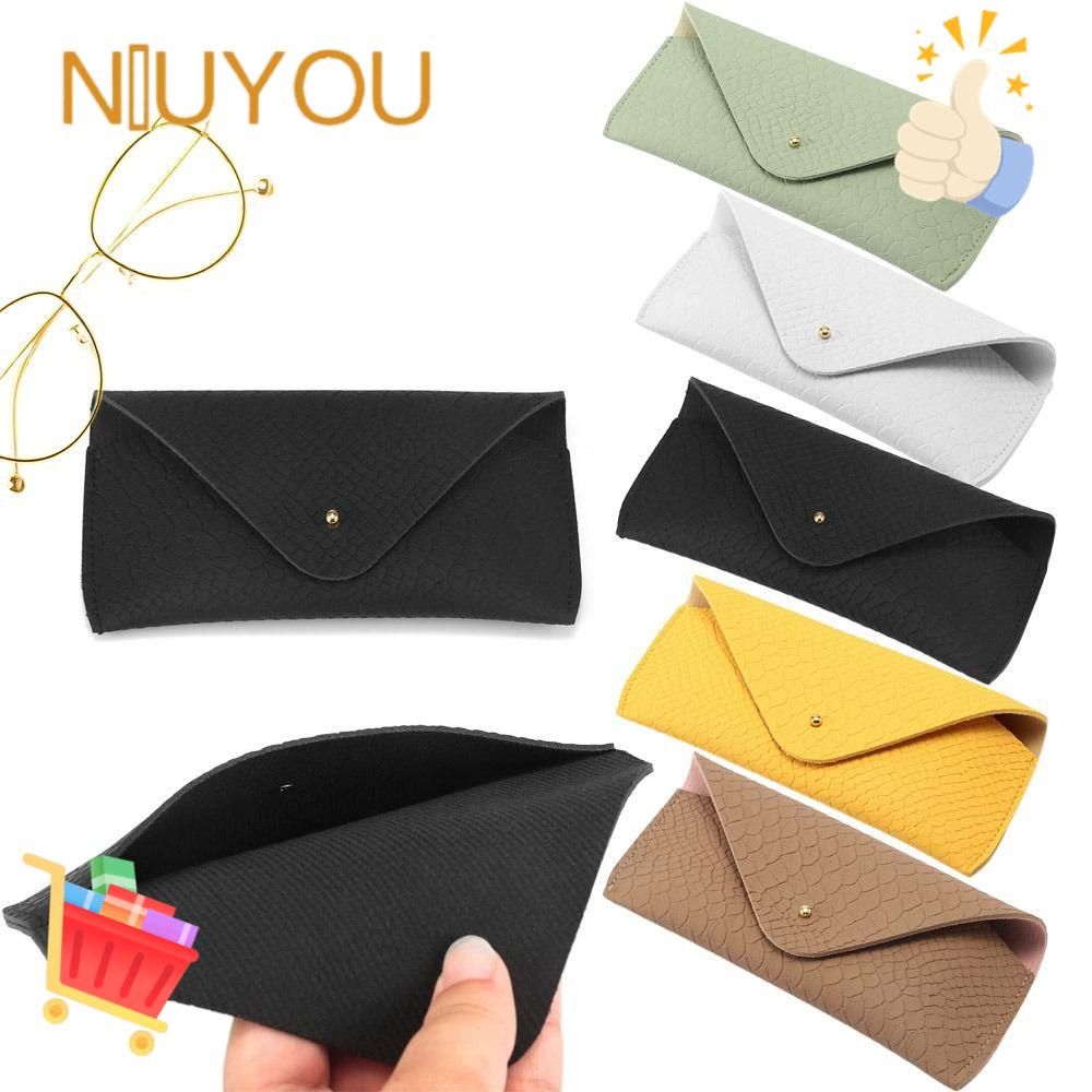 NIUYOU Hộp Đựng Kính Mát Họa Tiết Dệt Có Khóa Kim Loại Ốp