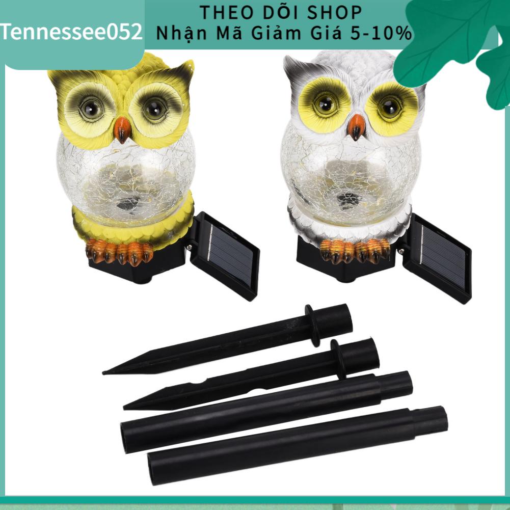 Tennessee052 2 Chiếc Đèn Năng Lượng Mặt Trời Cú Trang Trí Sân Vườn Cho Bãi Cỏ Lối Đi