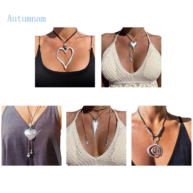 Vòng cổ Mặt Hình Trái Tim Lớn Thời Trang Cho Nữ