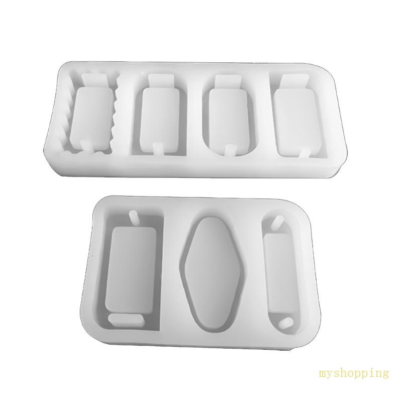 Khuôn Silicone Hình Chữ Nhật Làm Móc Khóa DIY