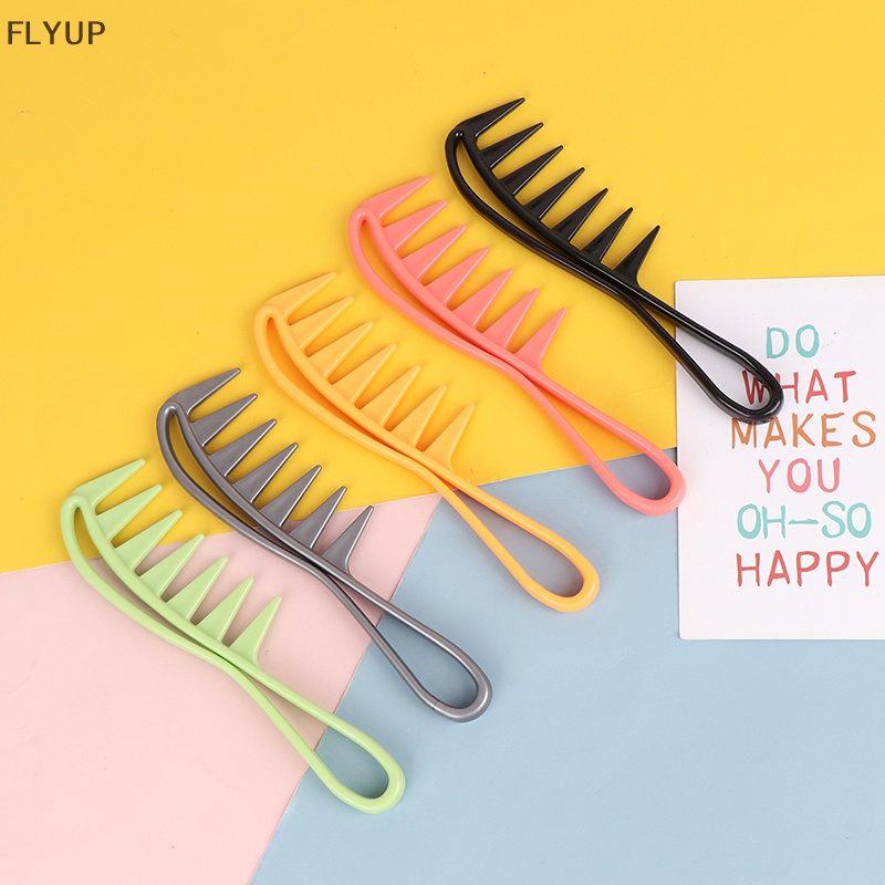 1 Lược Răng Cá Mập Răng Thưa Chải Tóc Xoăn Cho Salon