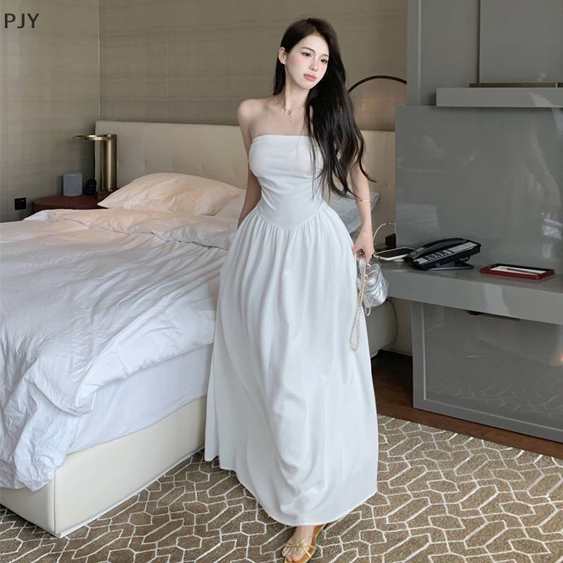 Đầm Maxi Hở Vai Thanh Lịch Thời Trang Đi Biển Mùa Hè PJ