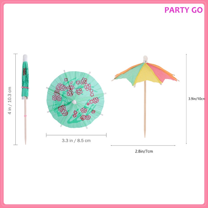 Set 70 Dù Mini Nhiều Màu Sắc Dùng Để Trang Trí Bánh Kem