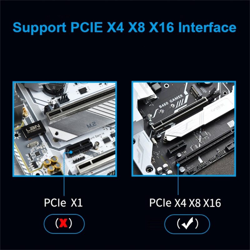 Thẻ Chuyển Đổi Giao Diện Chìa Khóa M 2 NVMe SSD Sang PCIE 3 0 X4 M 2 M Hỗ Trợ PCI Express 2230 2242 2260 2280 22110