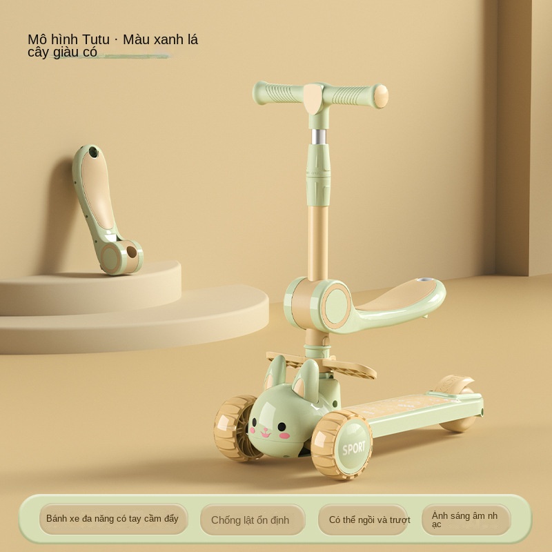 Xe Trượt Patin Sáu Bánh Có Chỗ Ngồi Thông Dụng Cho Bé 1-3 - 8 Tuổi yo-yo