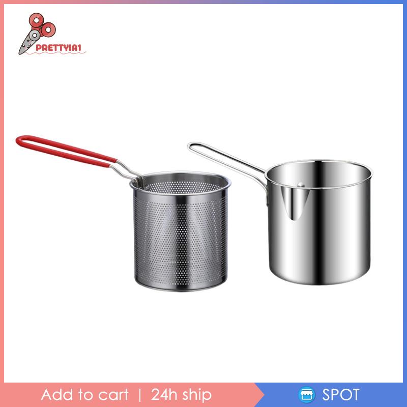 [Prettyia1] Chảo Chiên Tay Cầm Trơn Có Thể Tháo Rời Cao Cho Tiệc Tùng Nhà Bếp Cắm Trại