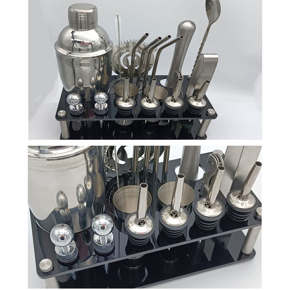 =Christmas=20 Piece Set Acrylic Set Cocktail Shaker Bar Tool Shaker Bartending Tool Set