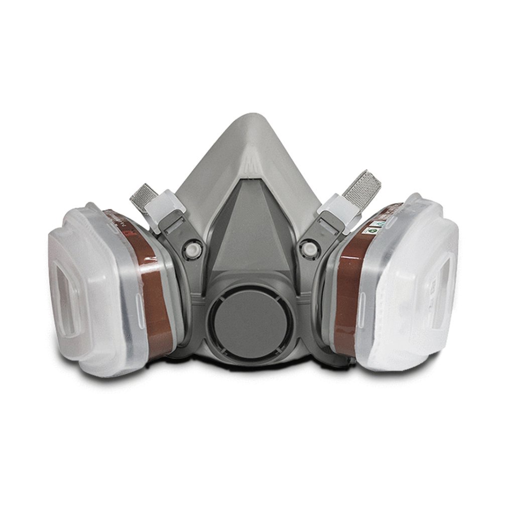 =Christmas=Head-mounted Gas Protective Mask 6200 Silicone Gas Mask+no.3 Filter Box
