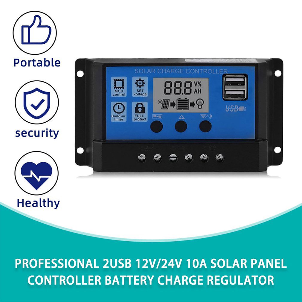=Christmas=Solar Charge Controller 12V/24V Lithium Lead-acid Battery Solar Controller