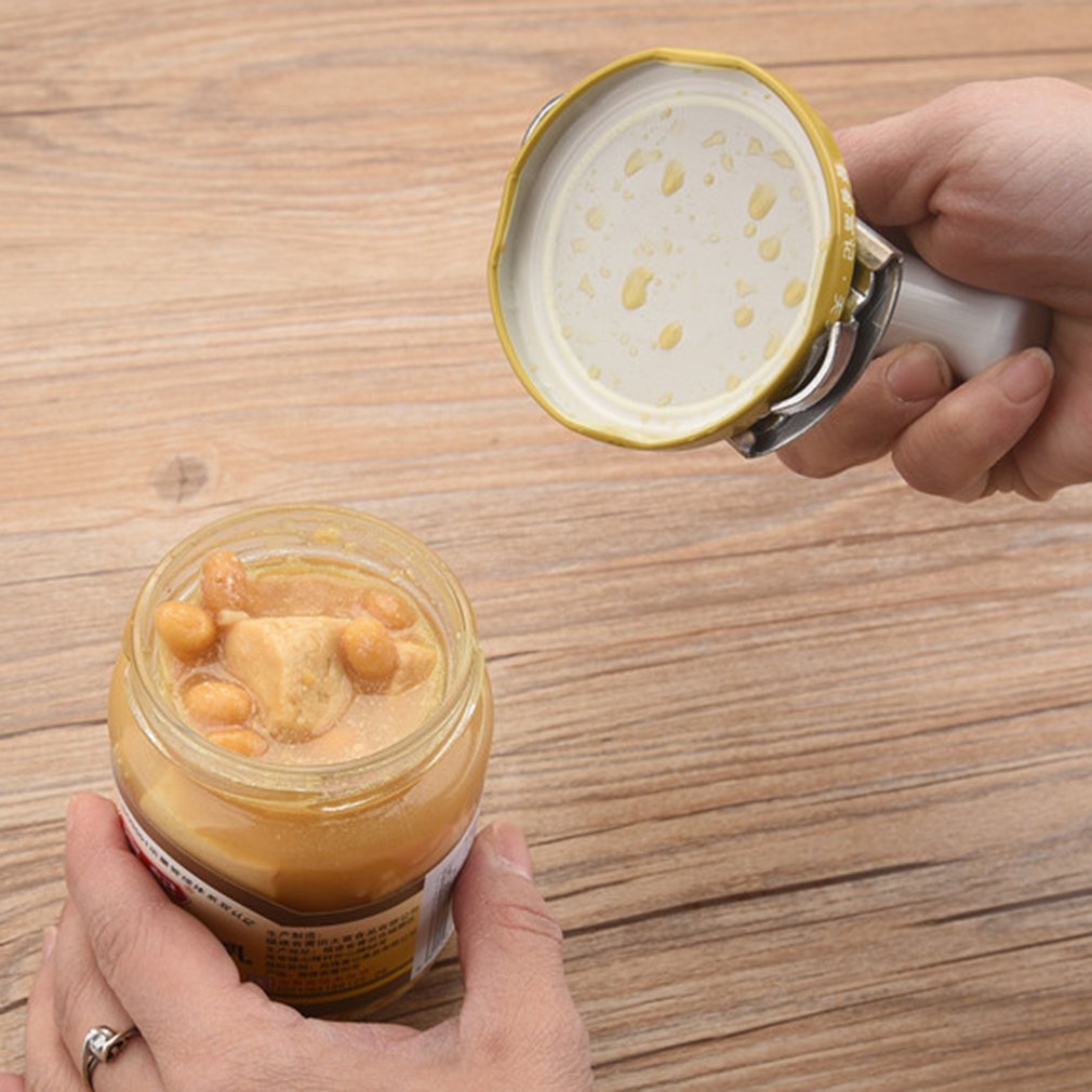 =Christmas=Stainless Steel Manual Bottle Opener Can Opener Lid Opener Spiral Gear Design