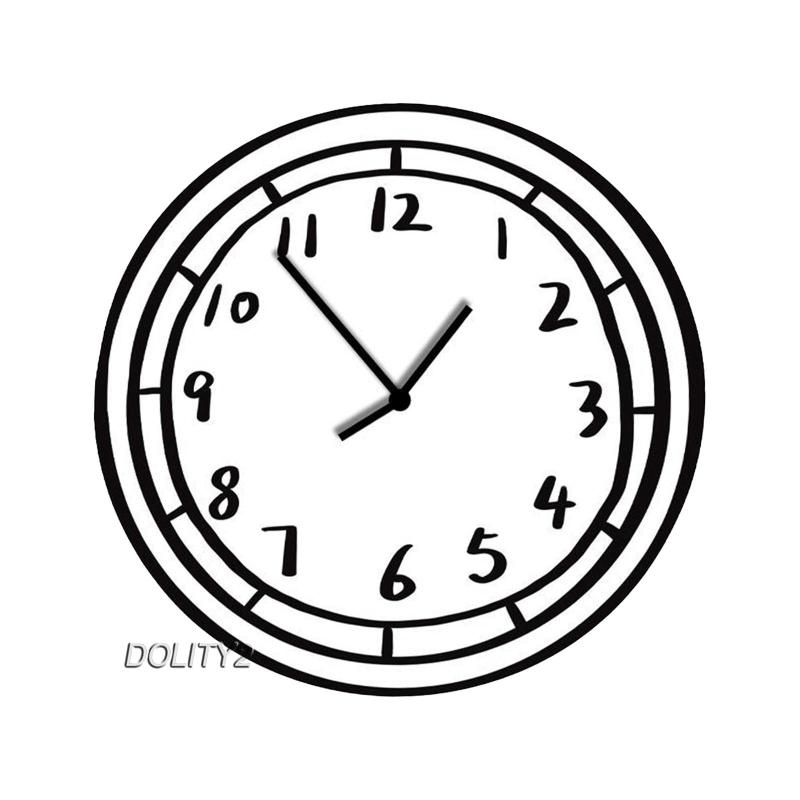 [Dolity2] Đồng Hồ Acrylic Hoạt Động Bằng Pin Cho Phòng Học Phòng Ăn Phòng Ăn